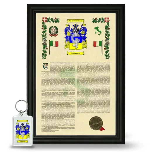 Francesco Framed Armorial History and Keychain - Black