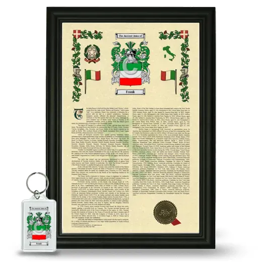Frank Framed Armorial History and Keychain - Black
