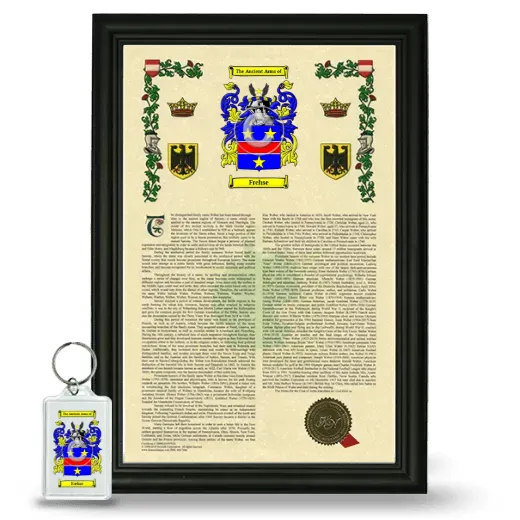 Frehse Framed Armorial History and Keychain - Black