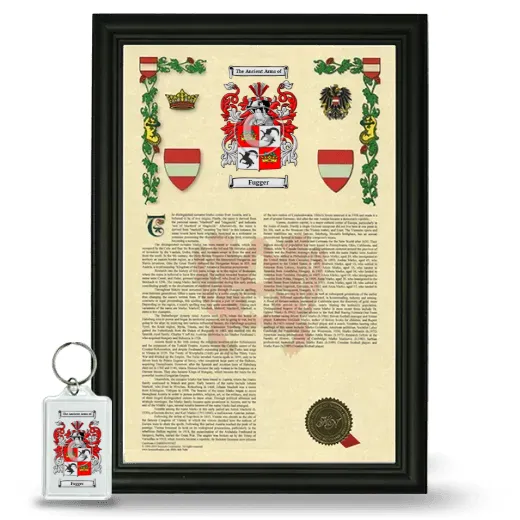 Fugger Framed Armorial History and Keychain - Black