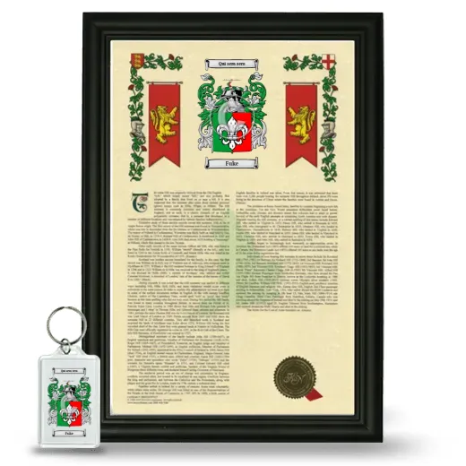 Fuke Framed Armorial History and Keychain - Black