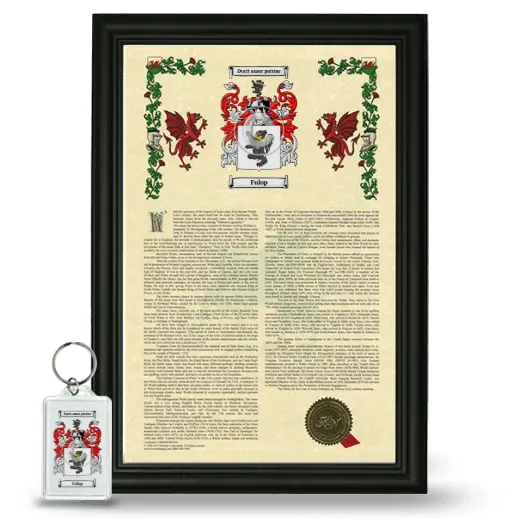 Fulop Framed Armorial History and Keychain - Black