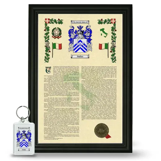 Furlan Framed Armorial History and Keychain - Black