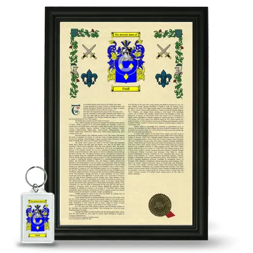Fusil Framed Armorial History and Keychain - Black