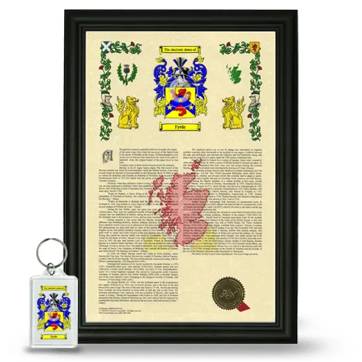 Fyvie Framed Armorial History and Keychain - Black