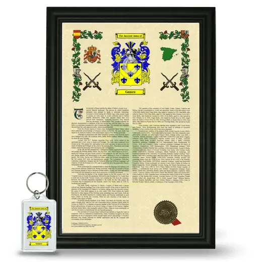 Gamez Framed Armorial History and Keychain - Black