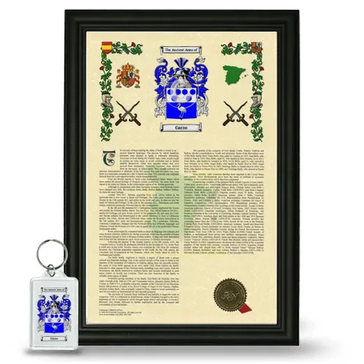 Garzo Framed Armorial History and Keychain - Black