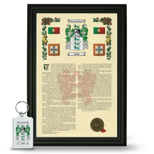 Gassia Framed Armorial History and Keychain - Black