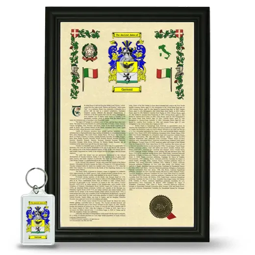 Gattoni Framed Armorial History and Keychain - Black