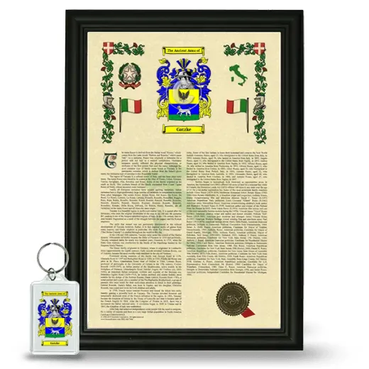 Gatzke Framed Armorial History and Keychain - Black