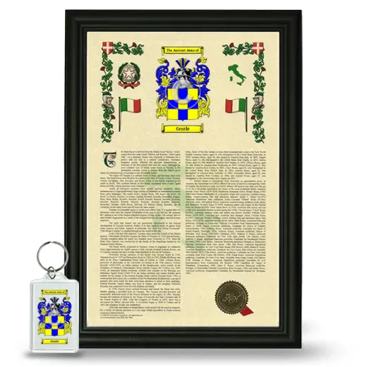 Gentle Framed Armorial History and Keychain - Black