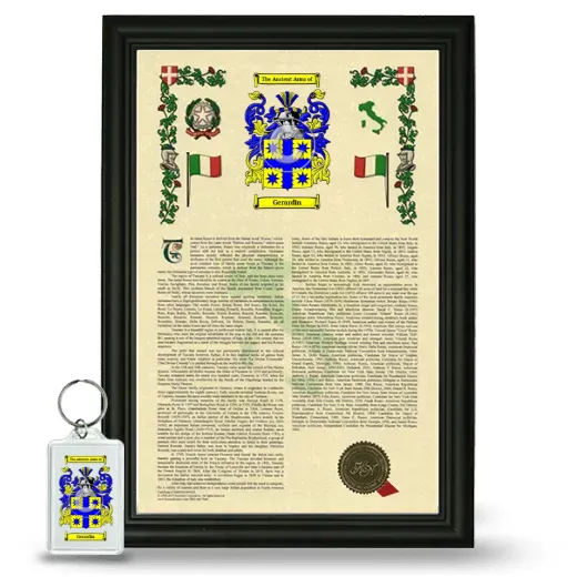 Gerardin Framed Armorial History and Keychain - Black