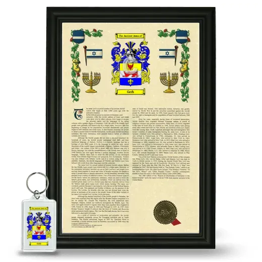 Gerb Framed Armorial History and Keychain - Black