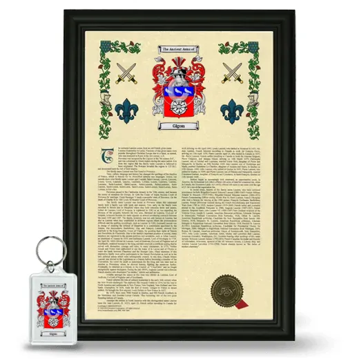 Gigon Framed Armorial History and Keychain - Black