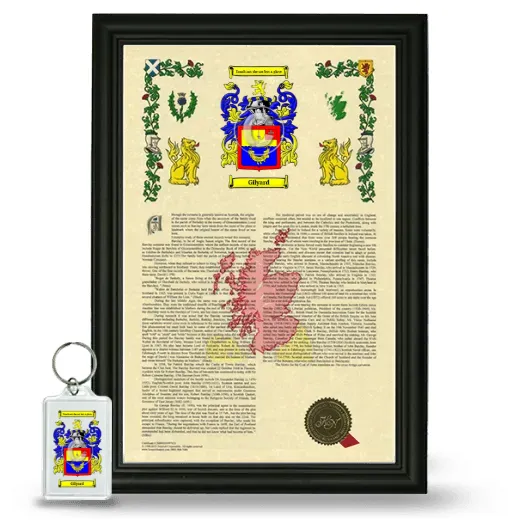 Gilyard Framed Armorial History and Keychain - Black