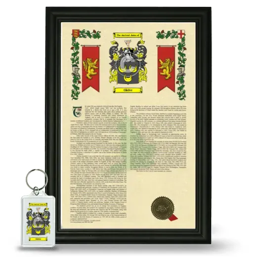 Gleive Framed Armorial History and Keychain - Black