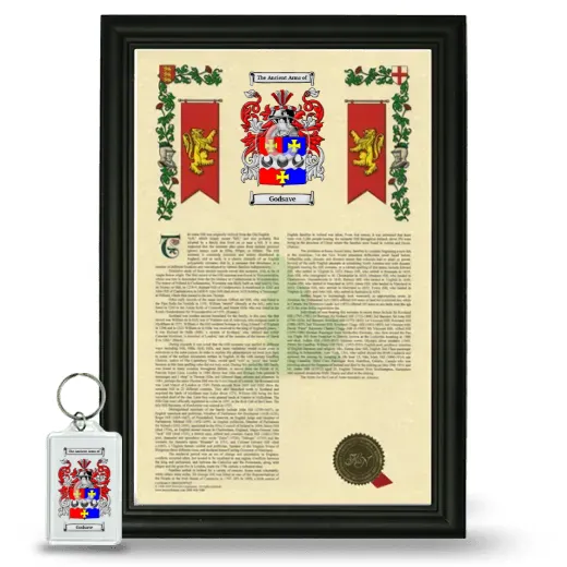 Godsave Framed Armorial History and Keychain - Black