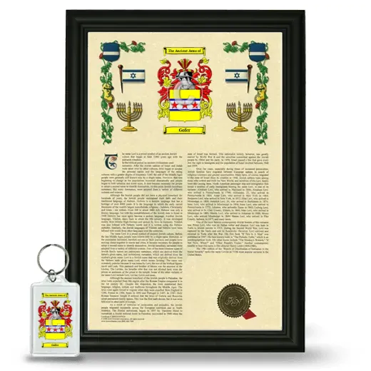 Gofer Framed Armorial History and Keychain - Black