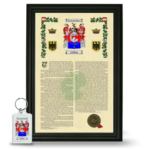 Goldberg Framed Armorial History and Keychain - Black