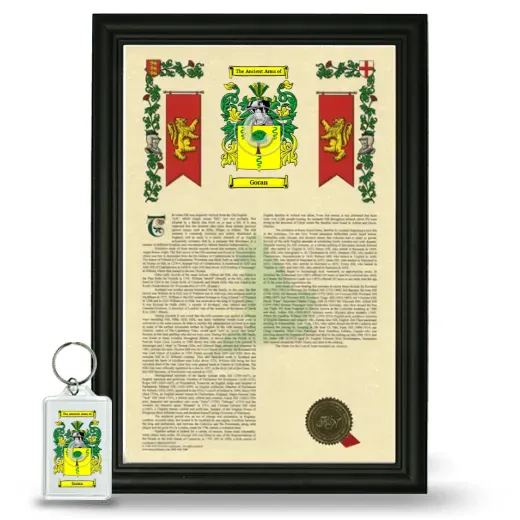 Goran Framed Armorial History and Keychain - Black