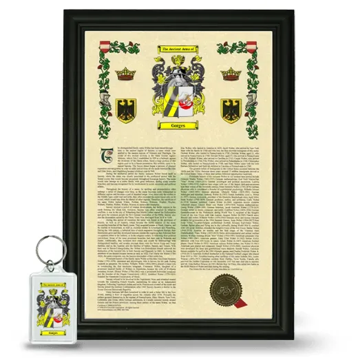 Gorges Framed Armorial History and Keychain - Black