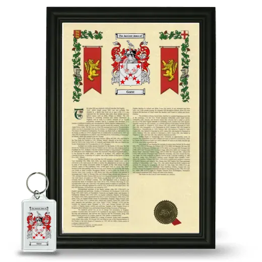 Gorst Framed Armorial History and Keychain - Black