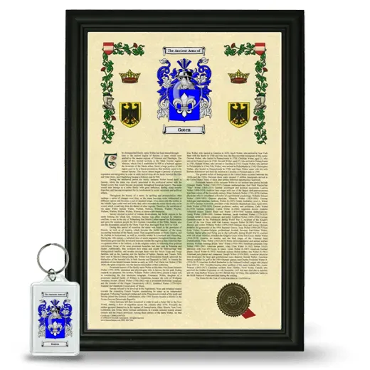 Goten Framed Armorial History and Keychain - Black