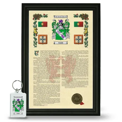 Gozalo Framed Armorial History and Keychain - Black