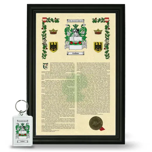 Grabow Framed Armorial History and Keychain - Black