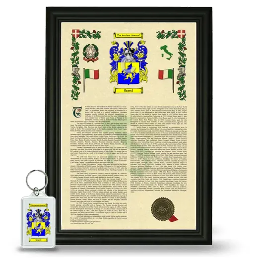 Gracci Framed Armorial History and Keychain - Black