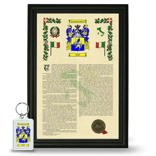 Graci Framed Armorial History and Keychain - Black