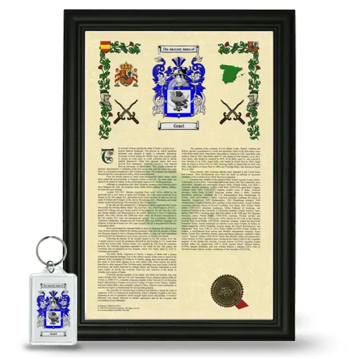 Graci Framed Armorial History and Keychain - Black