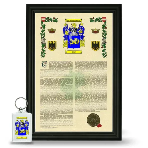 Graf Framed Armorial History and Keychain - Black