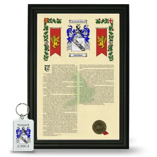 Greenhow Framed Armorial History and Keychain - Black