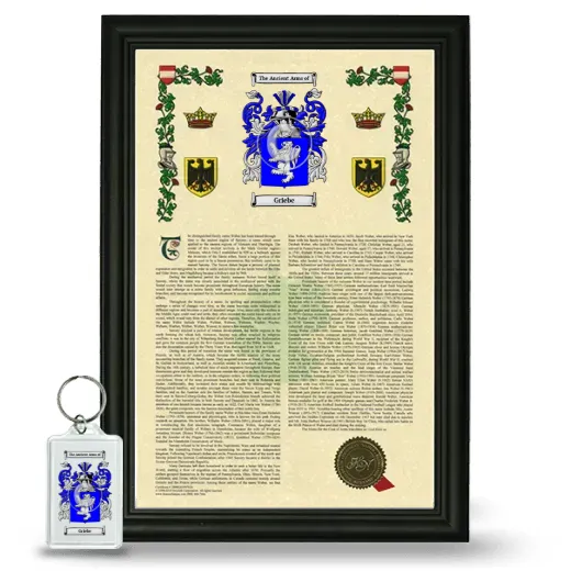 Griebe Framed Armorial History and Keychain - Black