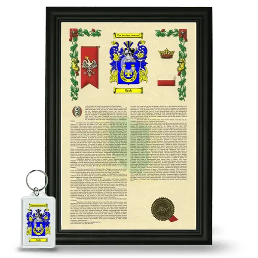 Grob Framed Armorial History and Keychain - Black