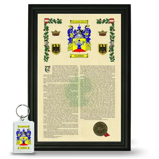 Gundelach Framed Armorial History and Keychain - Black