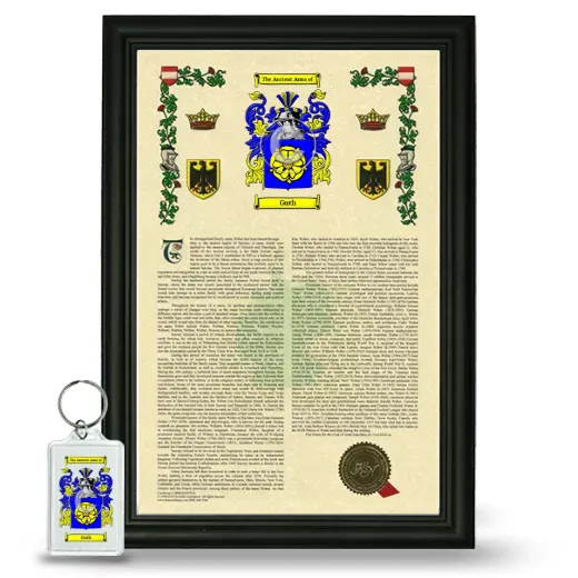 Guth Framed Armorial History and Keychain - Black