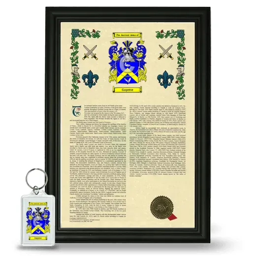 Guyette Framed Armorial History and Keychain - Black
