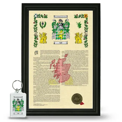 Gyll Framed Armorial History and Keychain - Black