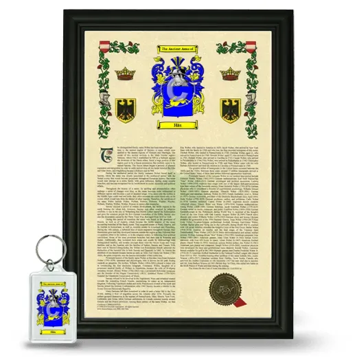 Häs Framed Armorial History and Keychain - Black