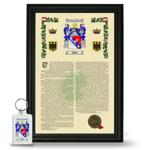 Hafele Framed Armorial History and Keychain - Black