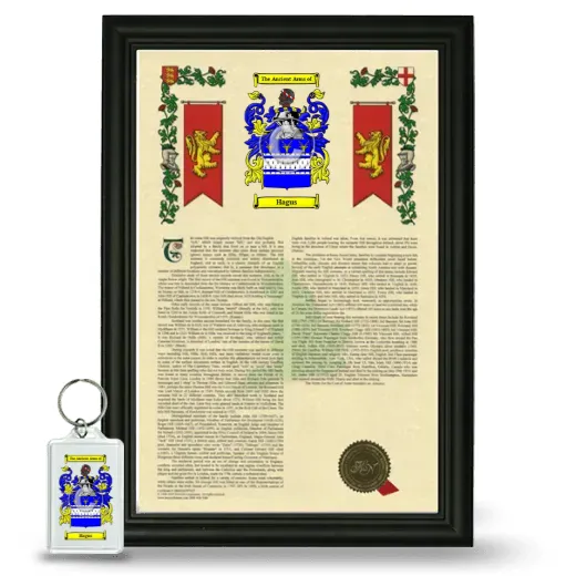 Hagus Framed Armorial History and Keychain - Black