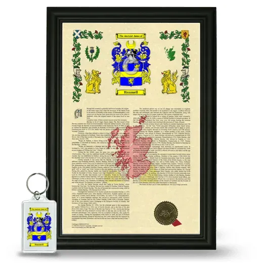 Hammell Framed Armorial History and Keychain - Black