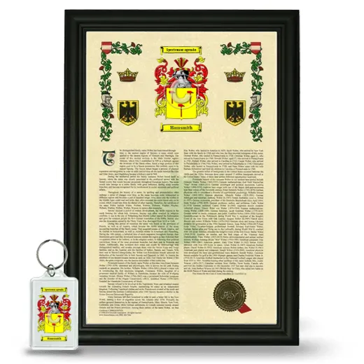 Hamsmith Framed Armorial History and Keychain - Black
