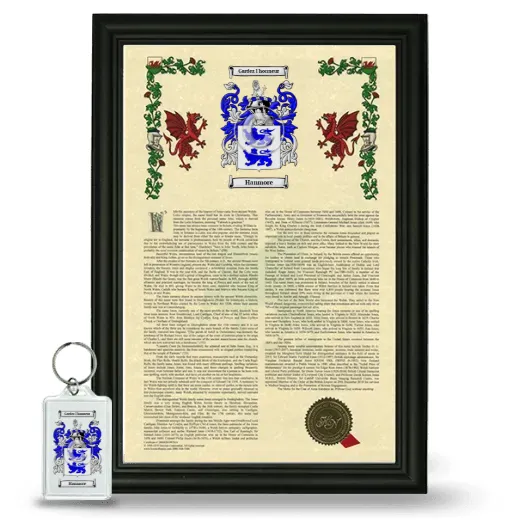 Hanmore Framed Armorial History and Keychain - Black