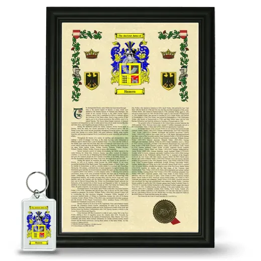 Hansen Framed Armorial History and Keychain - Black
