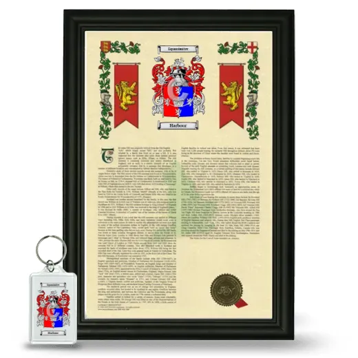 Harbour Framed Armorial History and Keychain - Black