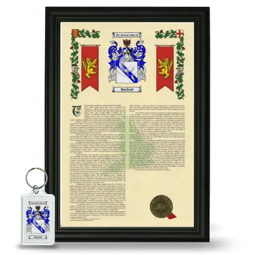Hardend Framed Armorial History and Keychain - Black