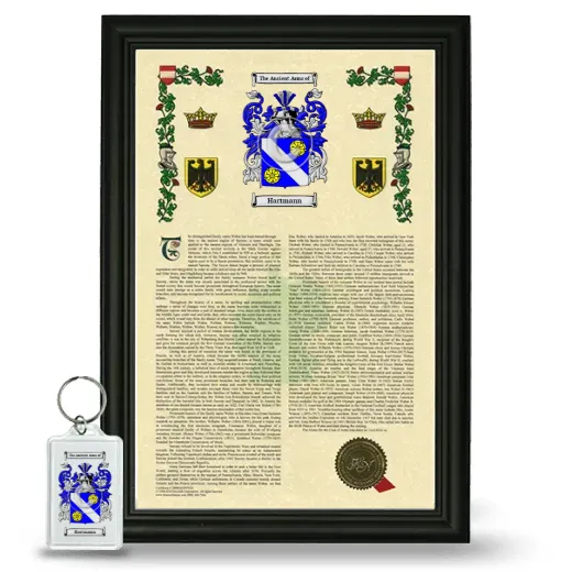 Hartmann Framed Armorial History and Keychain - Black